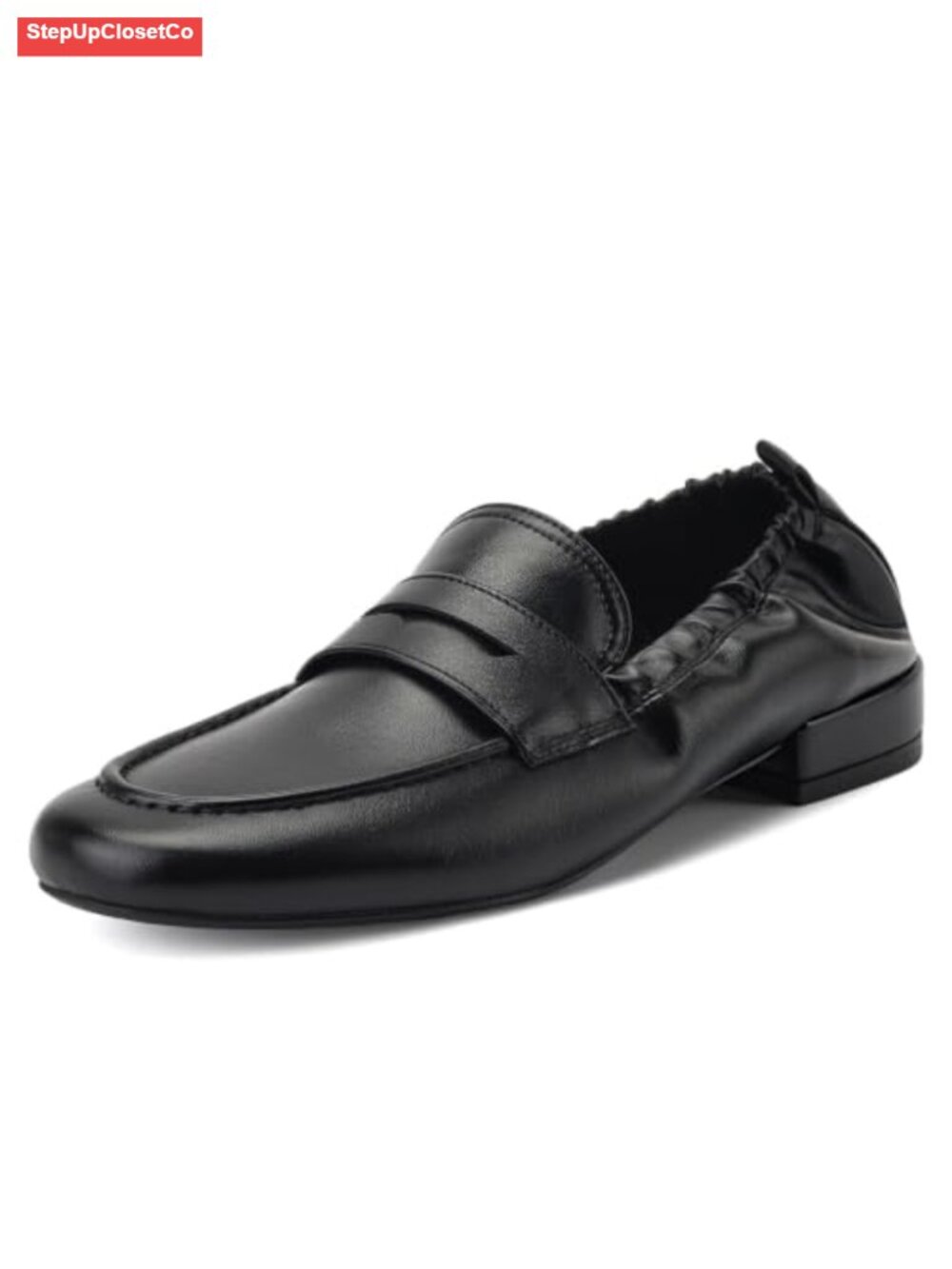 Women's Slip-On Loafers with Elastic Heel Arch Support Comfortable Work Shoes